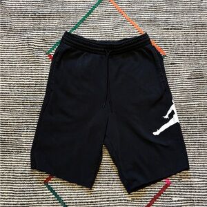 Men's Black Air Jordan Shorts with White Logo